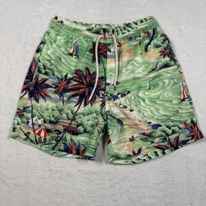 Polo Ralph‎ Lauren Swim Shorts Mens Small Tropical Beach Print Drawstring